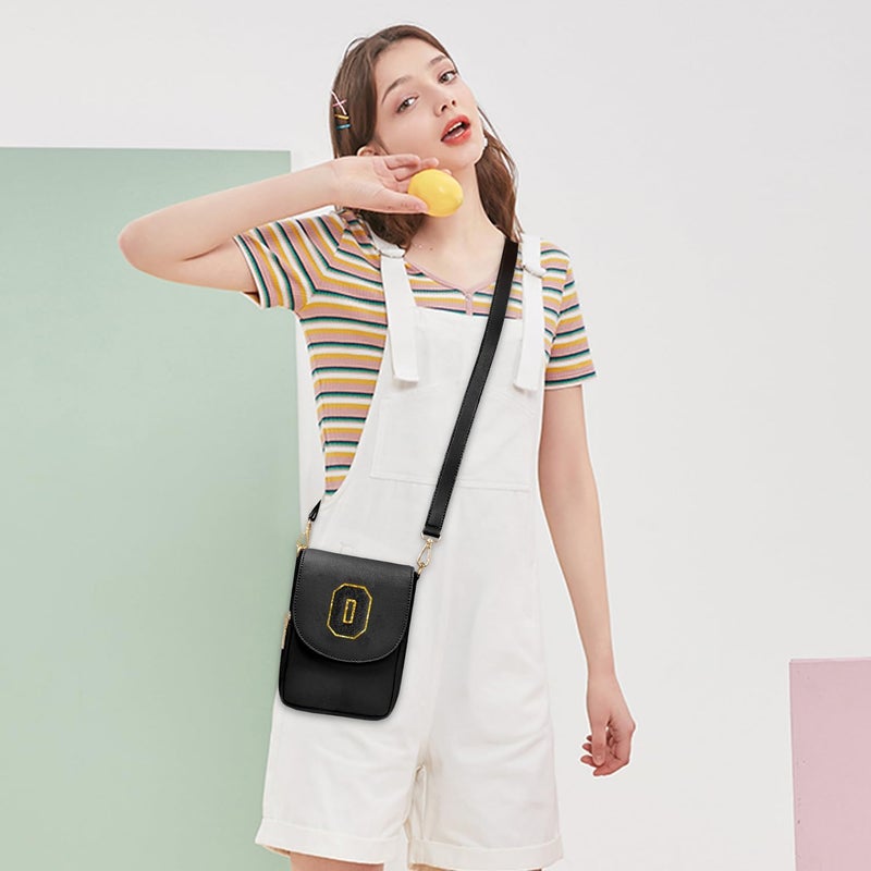 Viverte Crossbody Purse for Teen Girls Small Initial Cell Phone Toddler Purse Leather Triple Compartment Crossbody Bags - Image 2